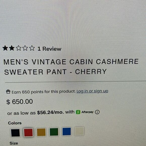 Cashmere!AviatorNation🌈CabinCashmereSweater Pant ZipPockets Made in USA - Picture 15 of 17